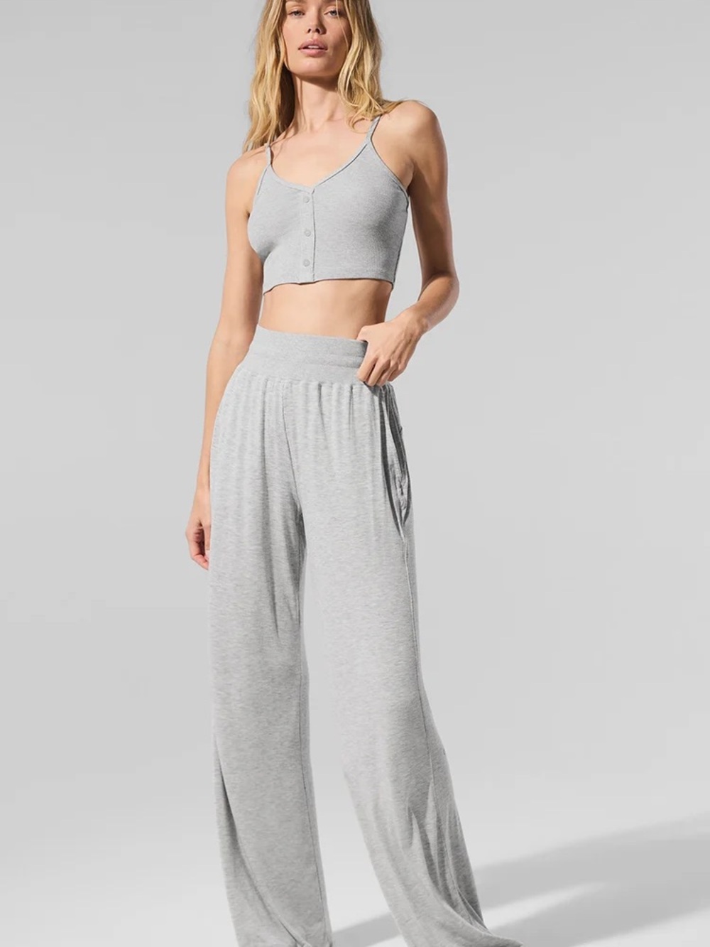 ALO Yoga Semi-Sheer Delicate Lounge Flare Pant (Regular) size M NWOT